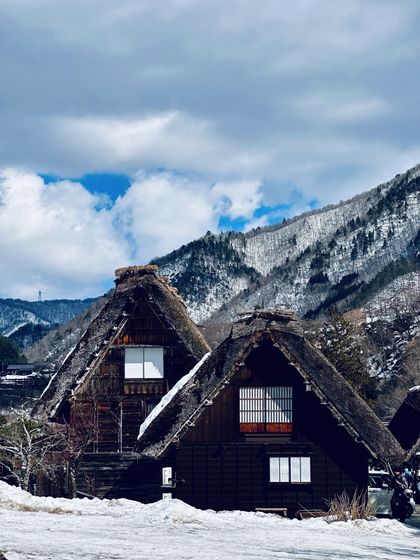 Širakavos kaimas po sniegu